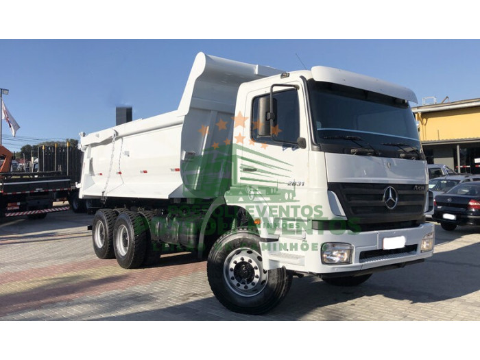 MERCEDES BENZ AXOR 2831 2011 – 6X4 – COM CAÇAMBA ROSSETTI 14M³